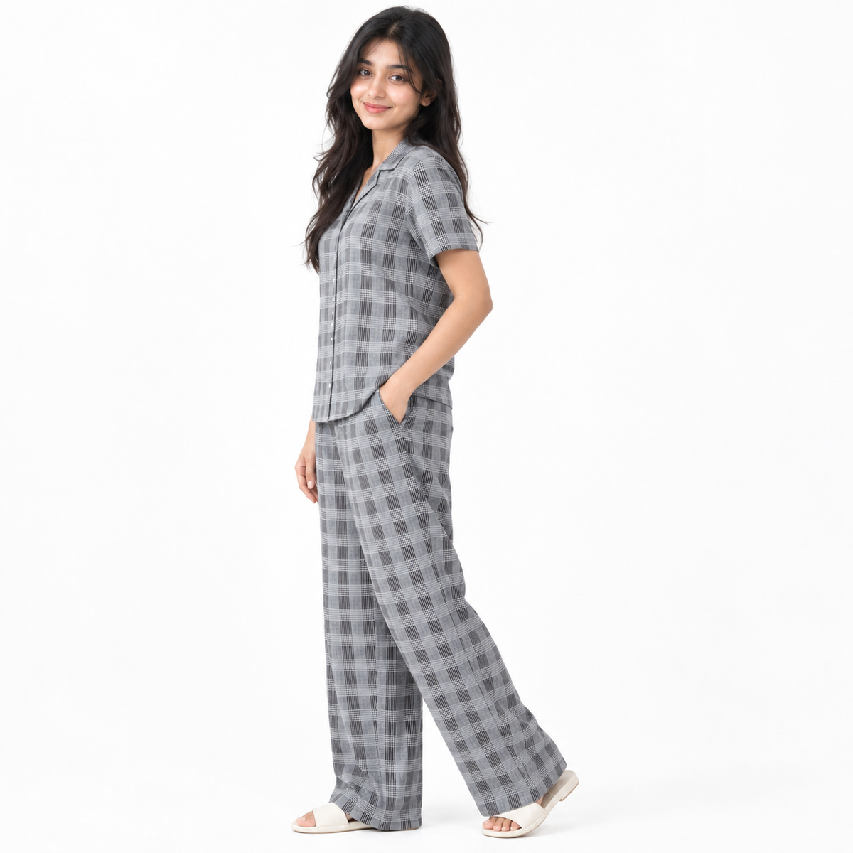 Grey check pyjama set